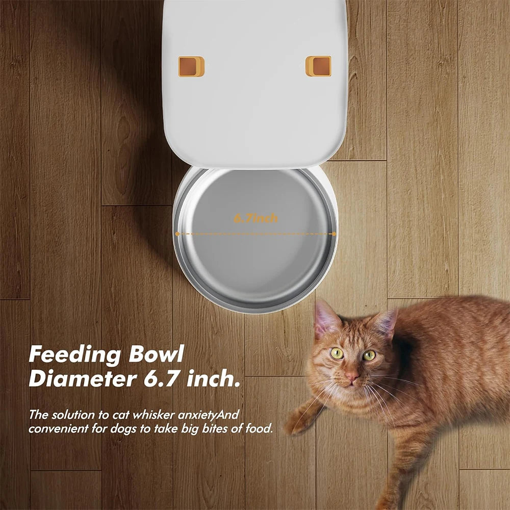 Automatic Dog & Cat Feeder 271oz | Smart Pet Food Dispenser with Key Control