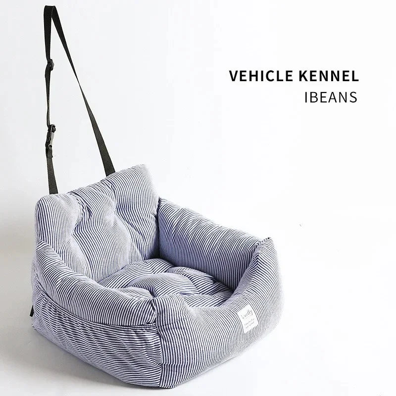 Portable Pet Car Seat – Non-Slip Booster Bed for Small Dogs & Cats, Safe Travel Carrier