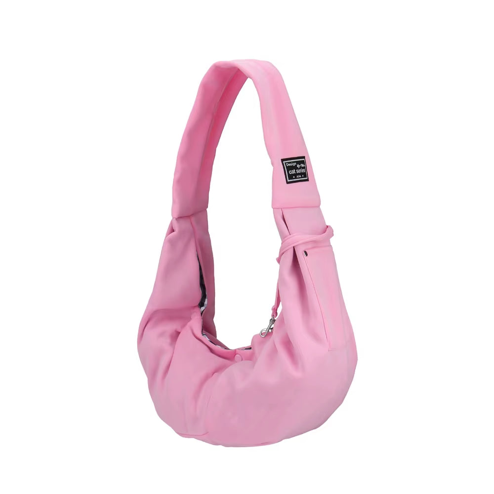 Portable Pet Shoulder Bag – Travel Carrier for Dogs & Cats, with Phone Pocket