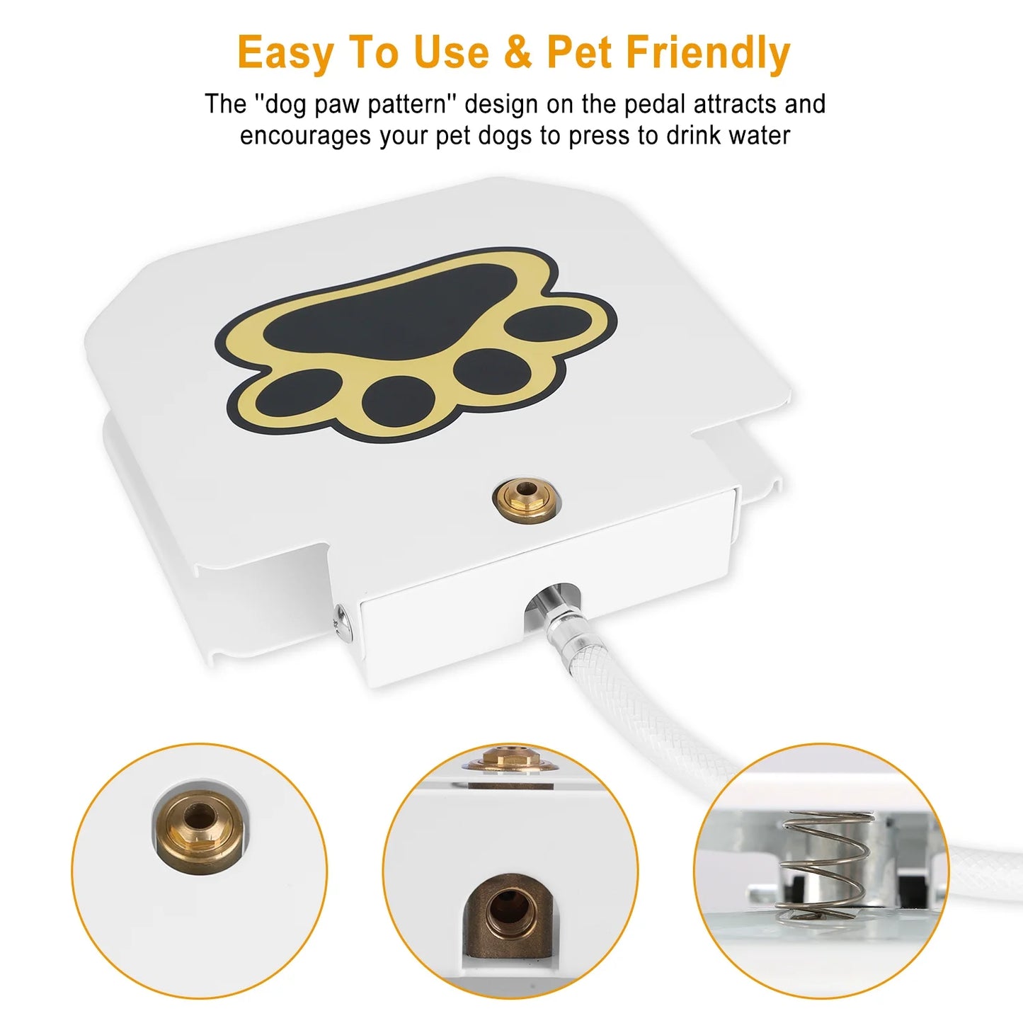 Moclever Dog Water Dispenser – Step-on Activated Outdoor Water Fountain for Dogs | Durable, Rustproof & Hygienic