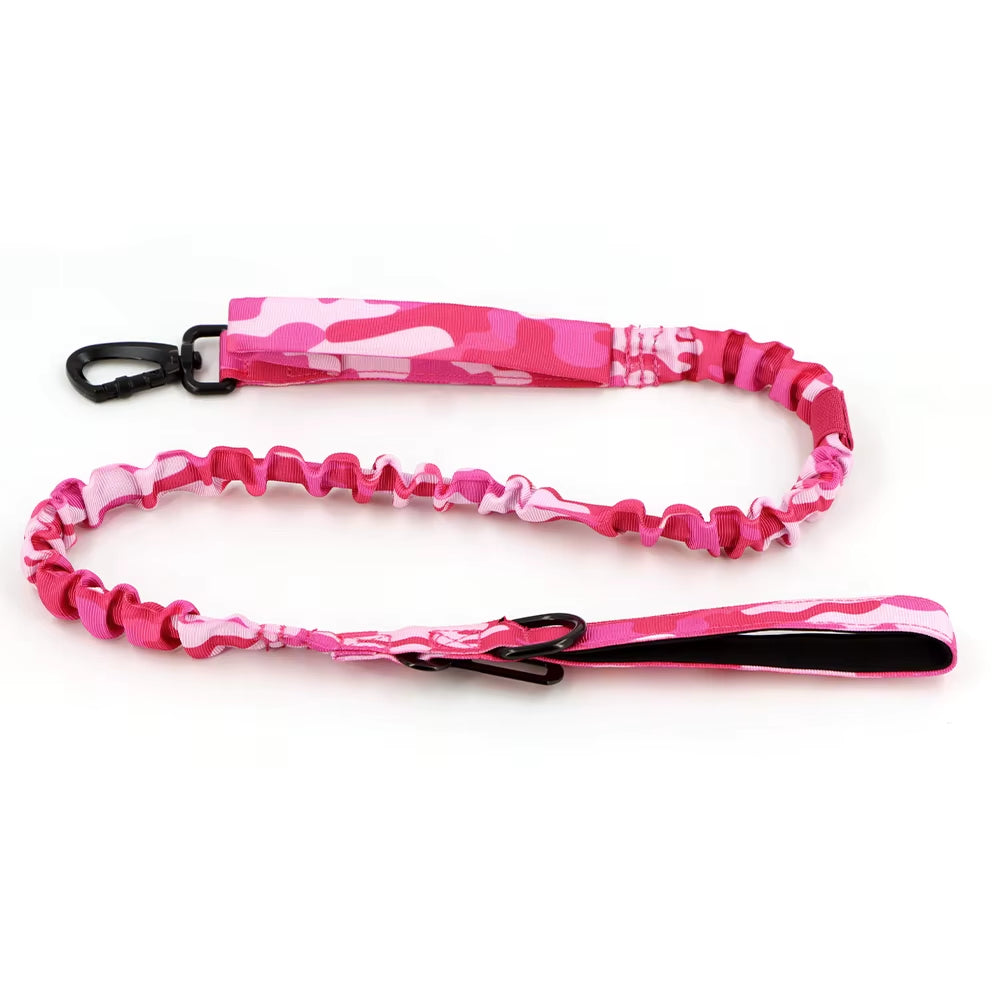 Military Dog Pink Harness & Leash Set – Adjustable Tactical Vest for Medium/Large Dogs
