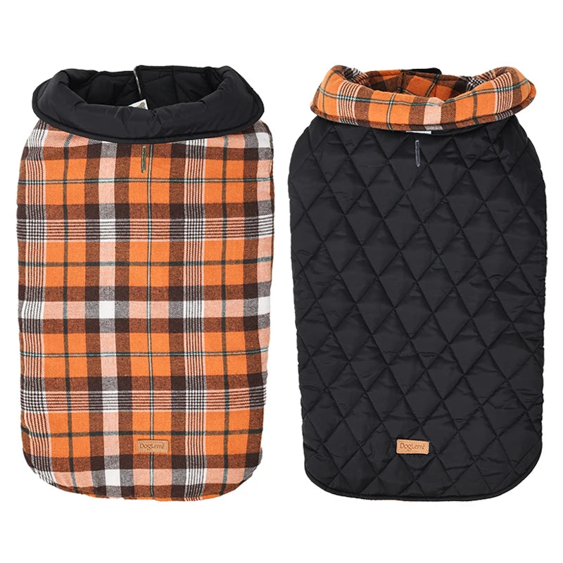 Reversible Waterproof Dog Winter Coat – Warm Pet Jacket for Small, Medium & Large Dogs | Waterproof, Fleece Lined