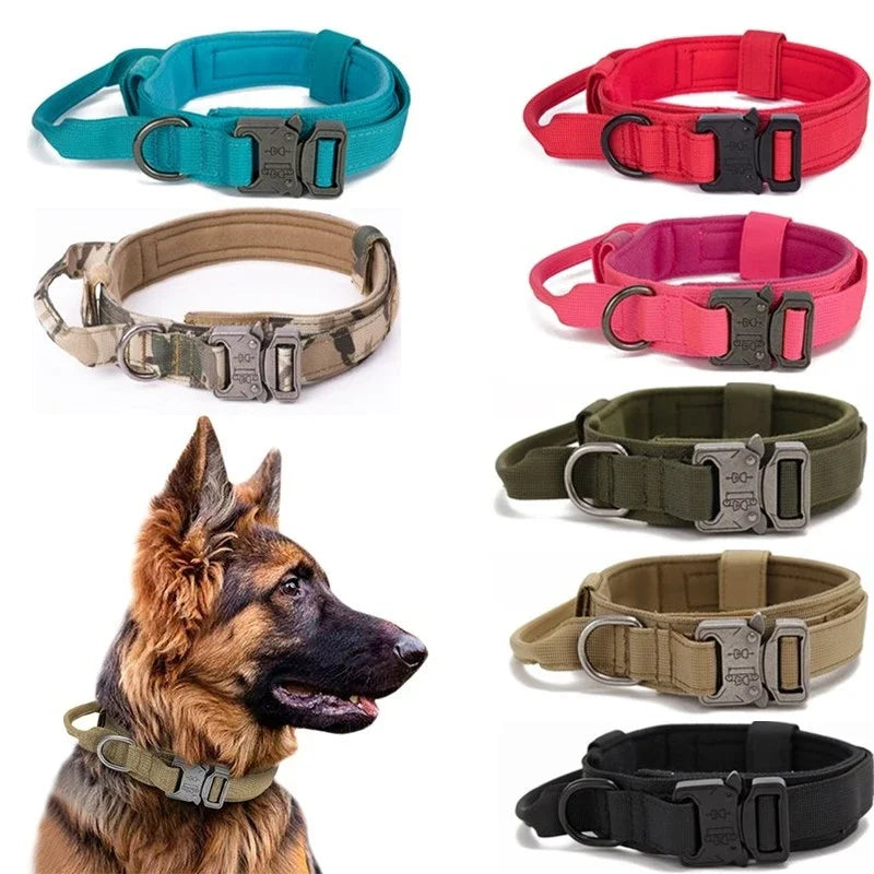 Tactical Dog Collar & Leash Set – Adjustable Military Collar for Medium/Large Dogs