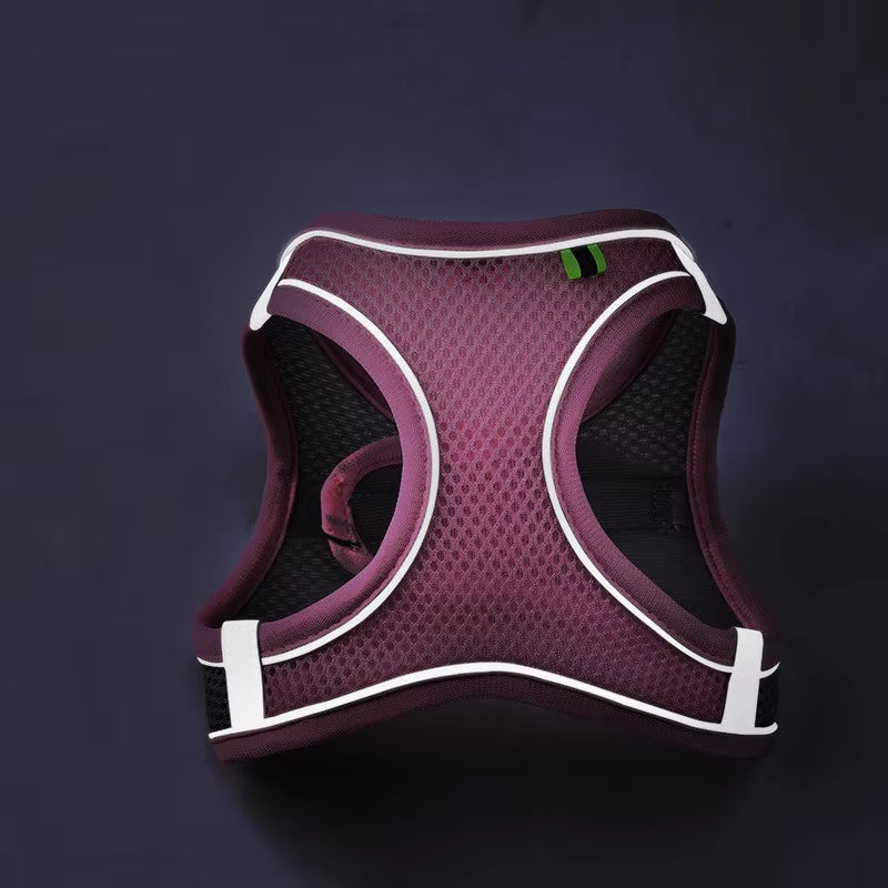 Reflective Mesh Cat & Dog Harness Vest with Leash Set – Adjustable, No-Pull, Breathable Pet Harness for Small & Medium Dogs