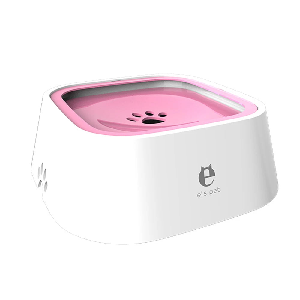Pet Floating Water Bowl – 1.5L Anti-Spill Slow Drinking Feeder for Dogs & Cats