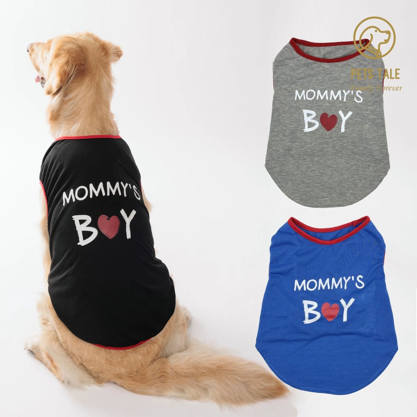 Dog T-Shirt with "Mommy Boy" Print – Perfect for Small, Medium & Large Dogs | Comfortable & Stylish Pet Shirt