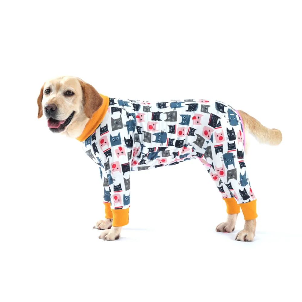 2024 New Halloween Prints Dog Bodysuit – Full-Body PJs for Large & Medium Dogs – Shedding Prevention & Licking Control