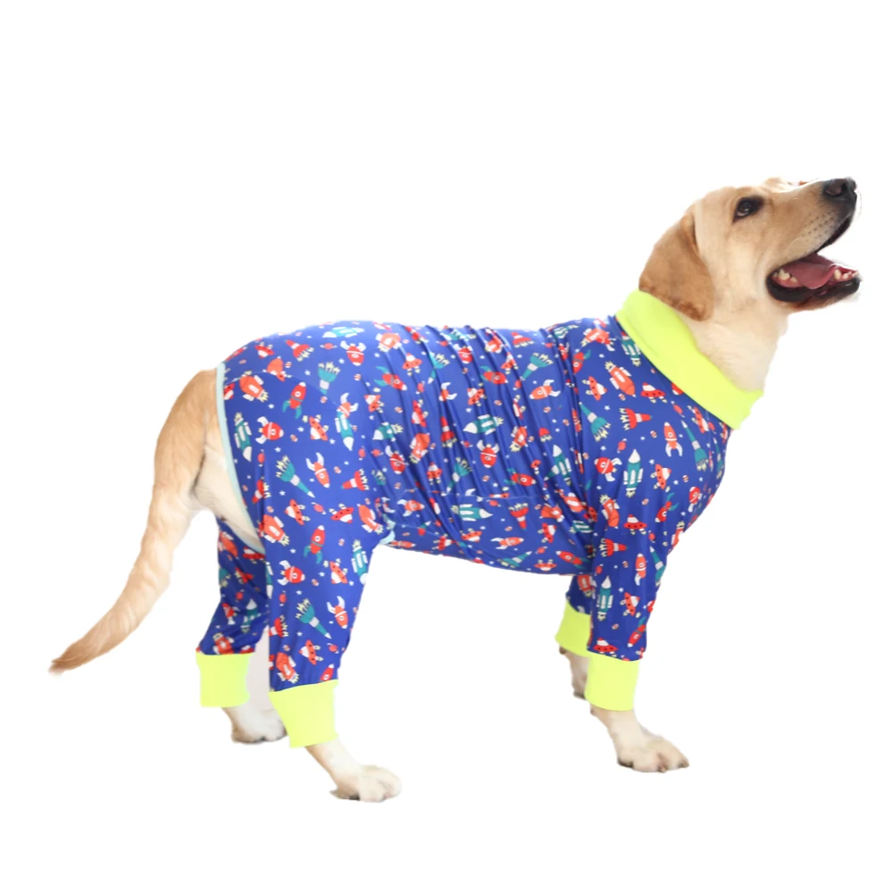 2024 New Halloween Prints Dog Bodysuit – Full-Body PJs for Large & Medium Dogs – Shedding Prevention & Licking Control