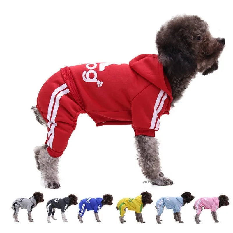 Dog Jumpsuit Warm Puppy Pet Clothes Dog Hoodies Sweatshirt for Yorkie French Bulldog Clothing Dog Coat Jacket Costume