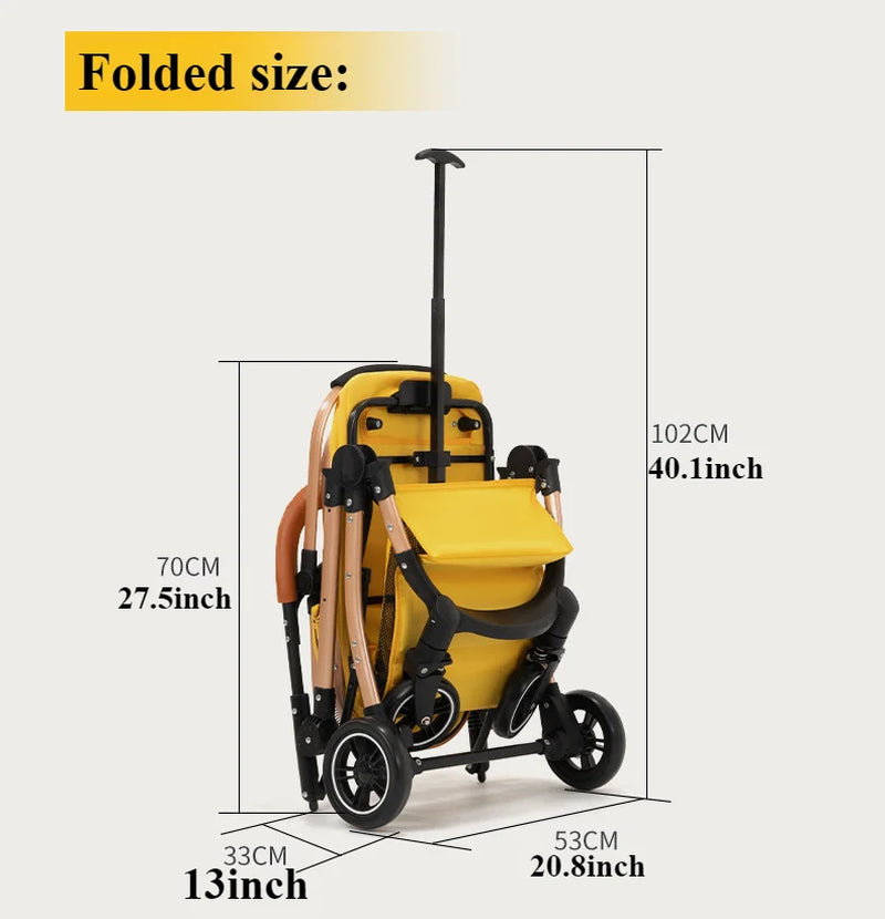 2-in-1 Pet Stroller – Portable Dog & Cat Bassinet with Canopy & Brake, One-Click Folding