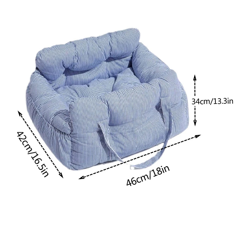 Pet Car Safety Seat Bed Pad Kennel, Removable Washable, Four-Season Universal for Outdoor and Indoor Travel