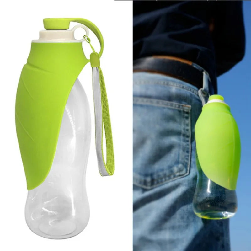 580ml (20oz) Portable Dog Water Bottle - Travel-Friendly Silicone Water Dispenser & Dog Bowl for Small, Medium, and Large Dogs