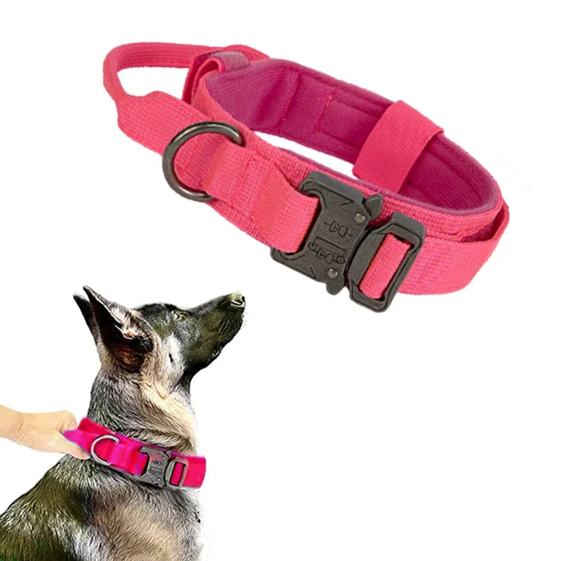 Tactical Dog Collar & Leash Set – Adjustable Military Collar for Medium to Large Dogs