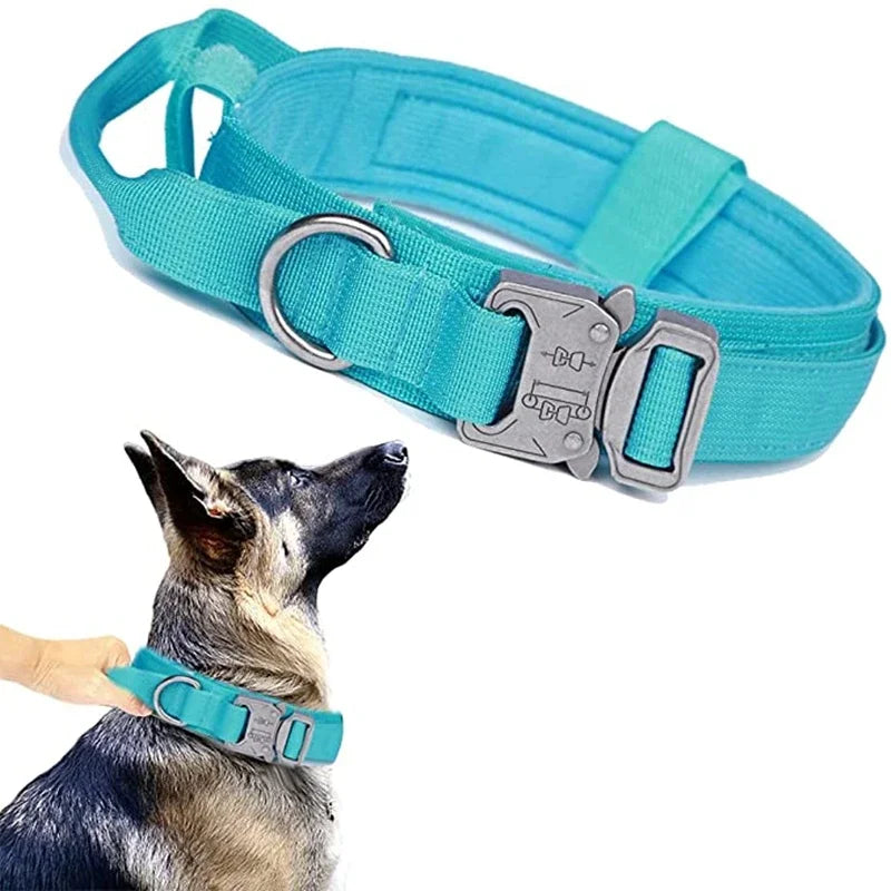 Tactical Dog Collar & Leash Set – Adjustable Military Collar for Medium to Large Dogs