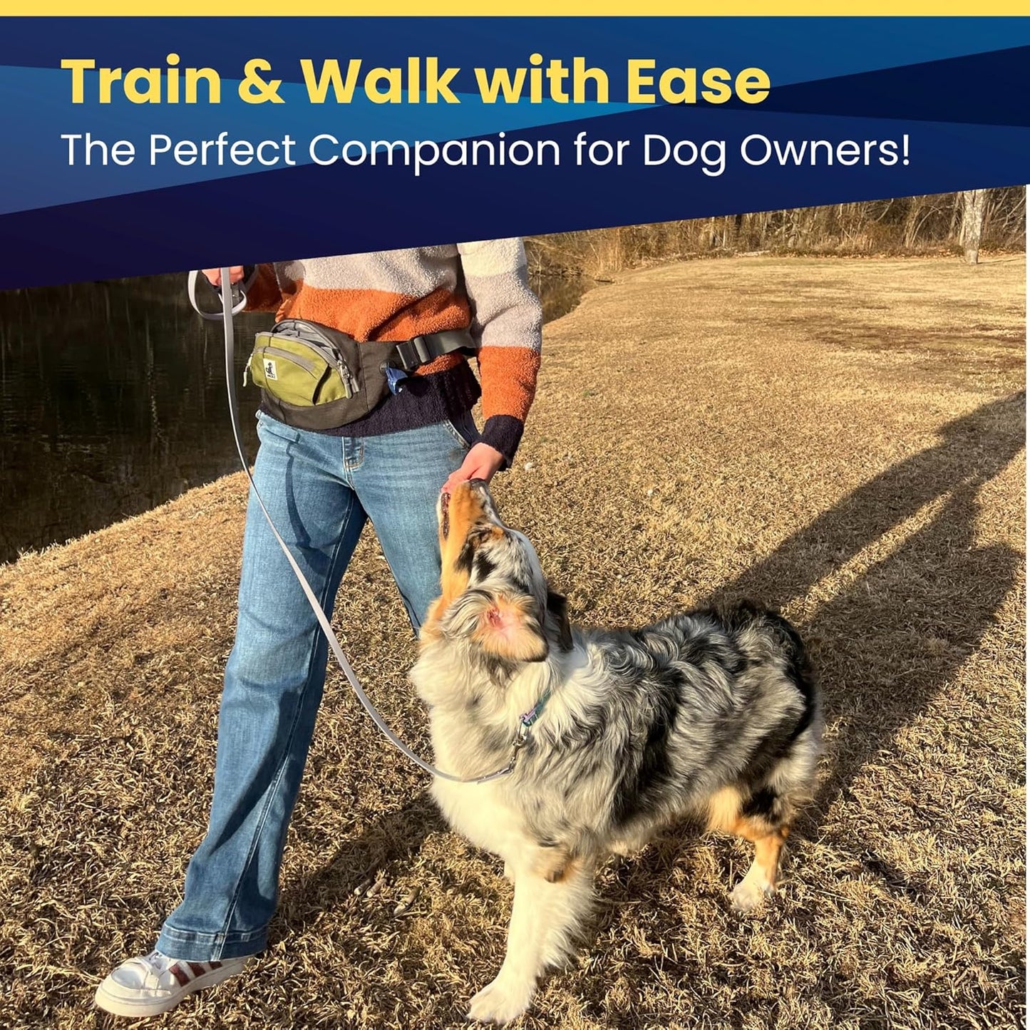 JACKZ Dog Treat Pouch – Versatile Training Bag with Poop Bag Dispenser | Adjustable Waist & Crossbody Carry