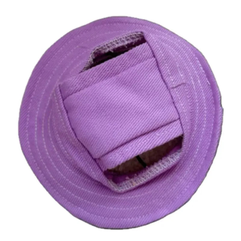 Cute Cat & Sm Dog Sun Hat – Visor Hat with Ear Holes for Pets, Outdoor Sun Protection