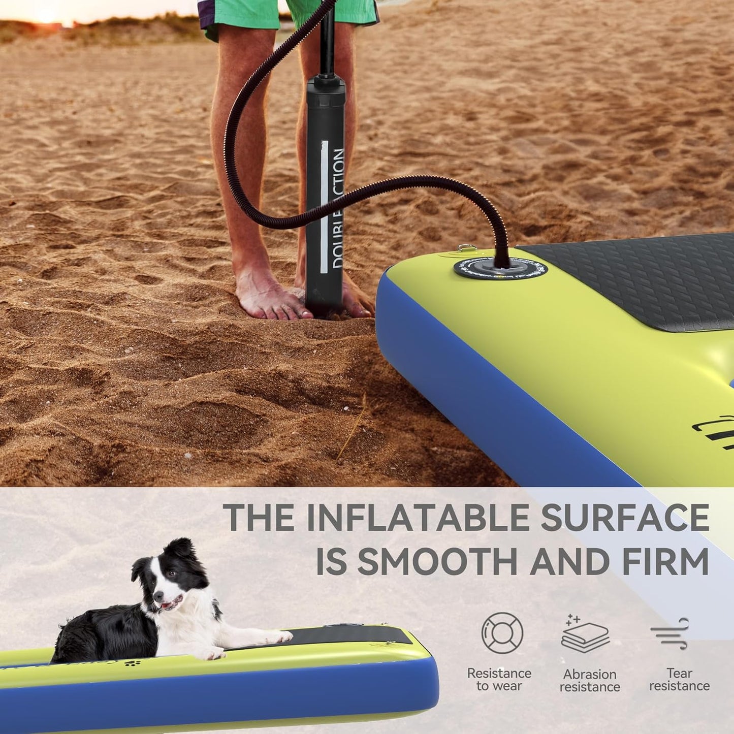 Inflatable Dog Ramp for Boats & Docks – Non-Slip Floating Dog Ramp | Supports Pets Up to 165 lbs