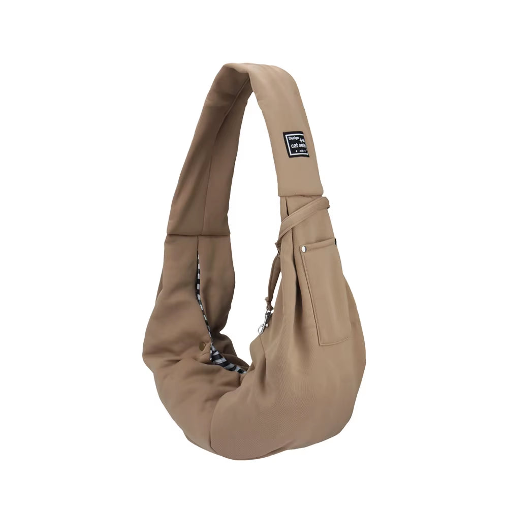 Portable Pet Shoulder Bag – Travel Carrier for Dogs & Cats, with Phone Pocket