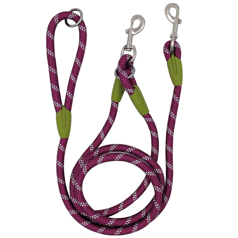CAWAYI KENNEL Reflective Nylon Dog Leash for Hands-Free Running – Traction Rope Leads for Small to Large Dogs