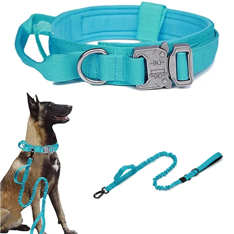Tactical Dog Collar & Leash Set – Adjustable Military Collar for Medium to Large Dogs