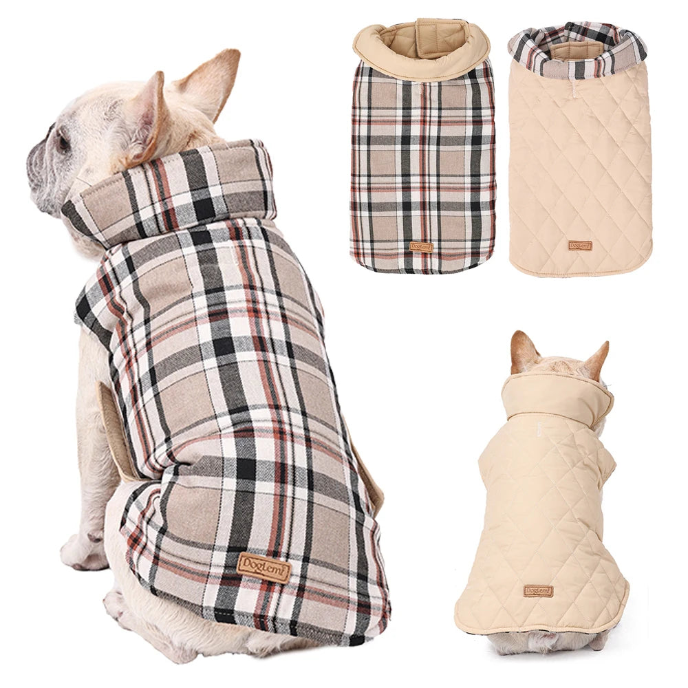 Reversible Waterproof Dog Winter Coat – Warm Pet Jacket for Small, Medium & Large Dogs | Waterproof, Fleece Lined