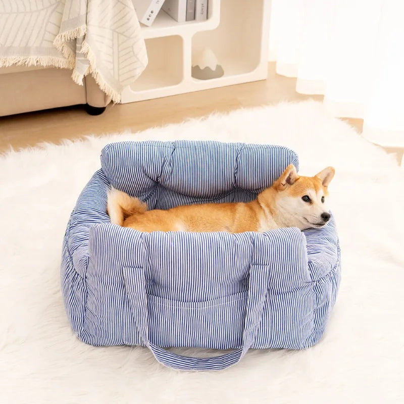 Pet Car Safety Seat Bed Pad Kennel, Removable Washable, Four-Season Universal for Outdoor and Indoor Travel