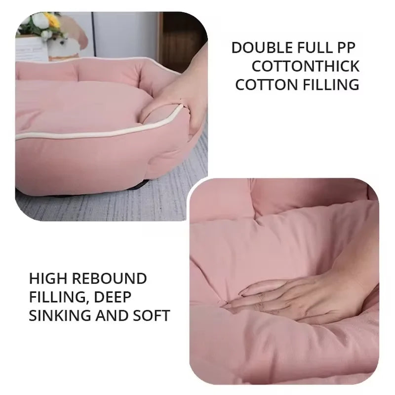 Pet Sofa Sleeping Bed – Cozy Large Dog Bed House for Cats & Dogs – Winter Warm Cushion