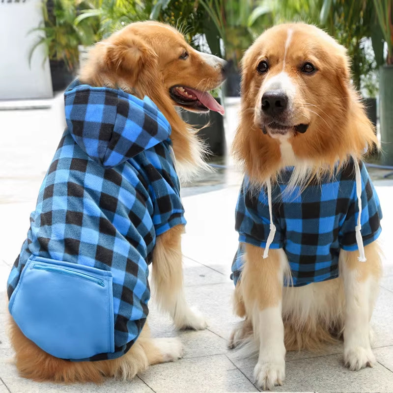 Dog Winter Coat Pet Jacket – Plaid Reversible Vest for Cold Weather | Pet Apparel for Small, Medium & Large Dogs