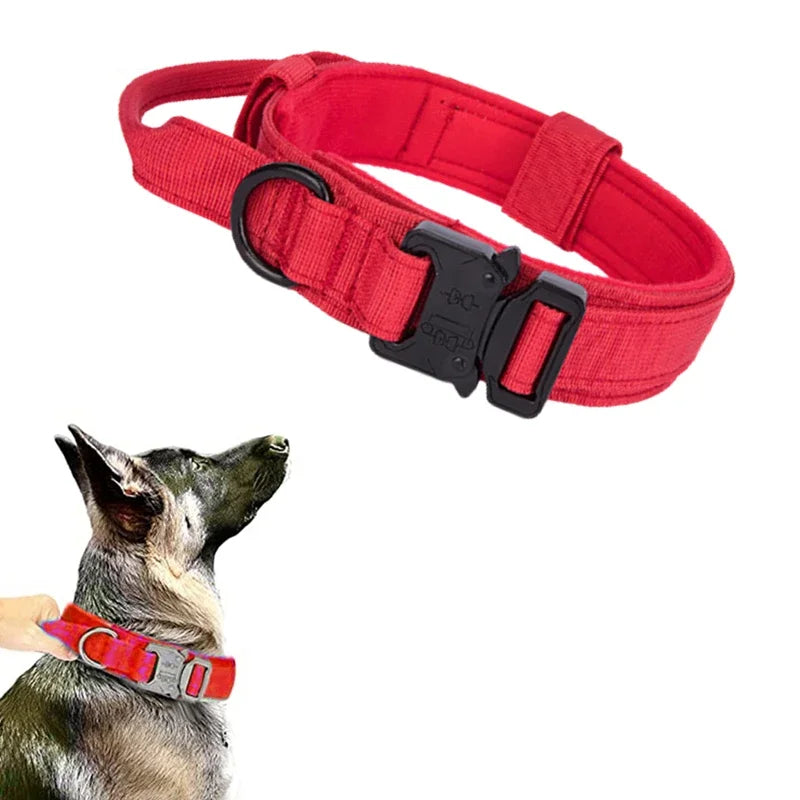 Tactical Dog Collar & Leash Set – Adjustable Military Collar for Medium to Large Dogs