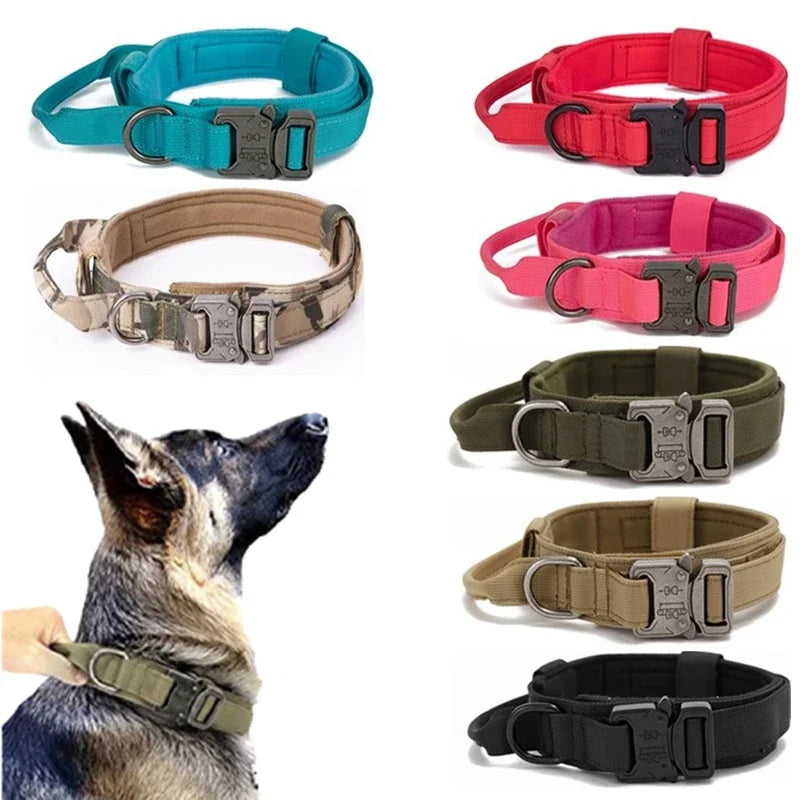 Tactical Dog Collar & Leash Set – Adjustable Military Collar for Medium to Large Dogs