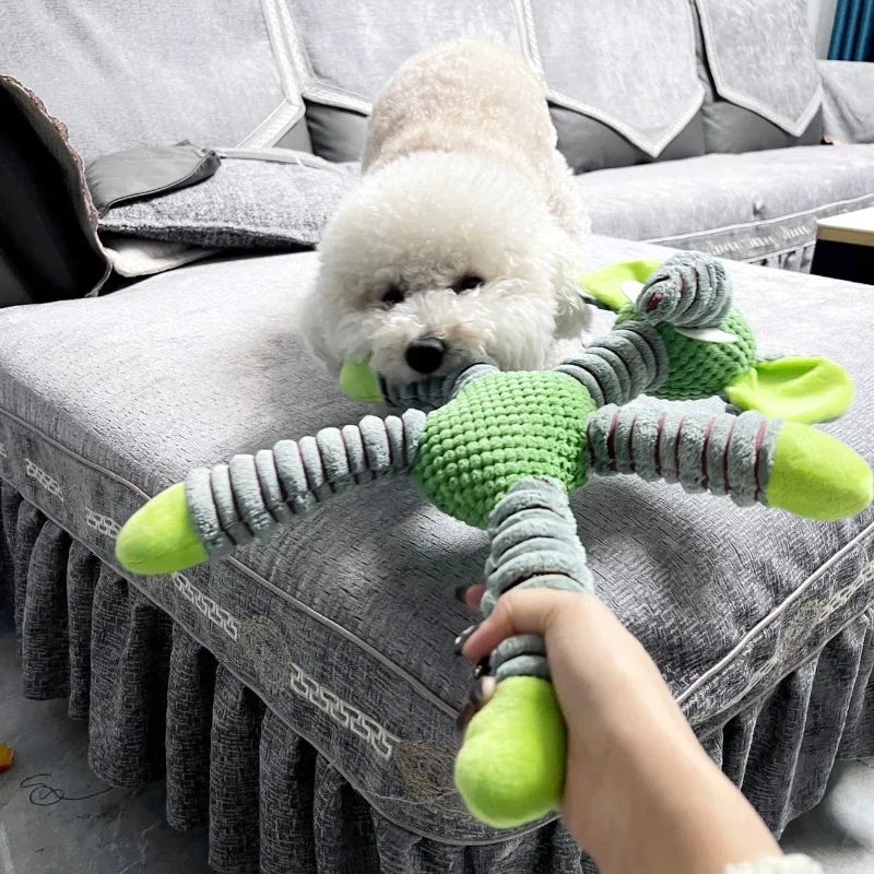 Indestructible Large Dog Squeaky Toy – Plush Animal-Shaped Chew Toy