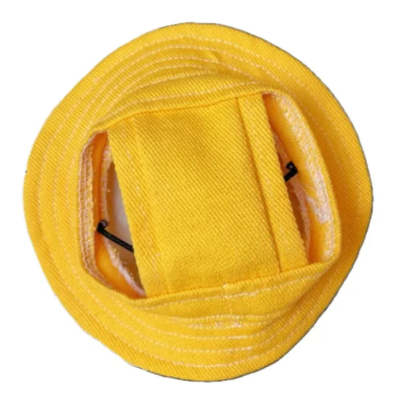 Cute Cat & Sm Dog Sun Hat – Visor Hat with Ear Holes for Pets, Outdoor Sun Protection