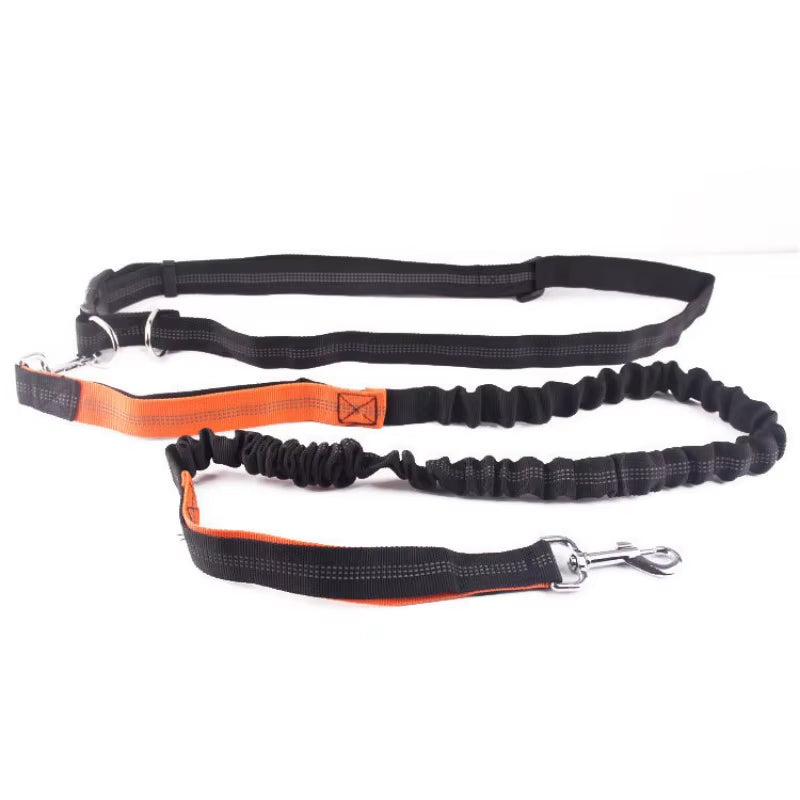 Hand-Free Dog Leash for Walking, Running, Jogging – Adjustable Waist Belt & Chest Strap – Traction Rope for Pet Walking