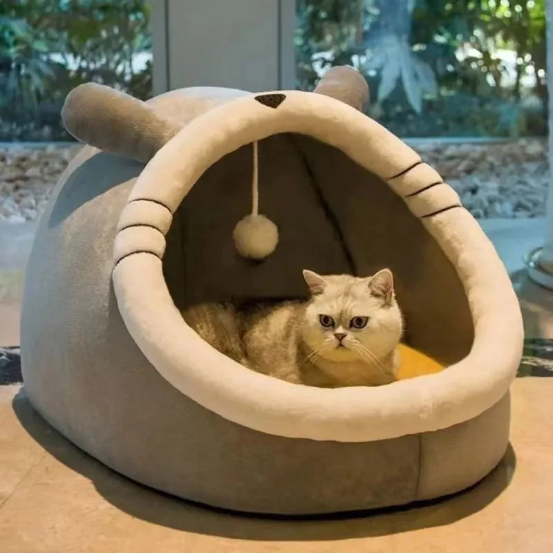 Pet Tent Cave Bed for Cats & Small Dogs – Self-Warming, Foldable & Washable Sleeping Bed