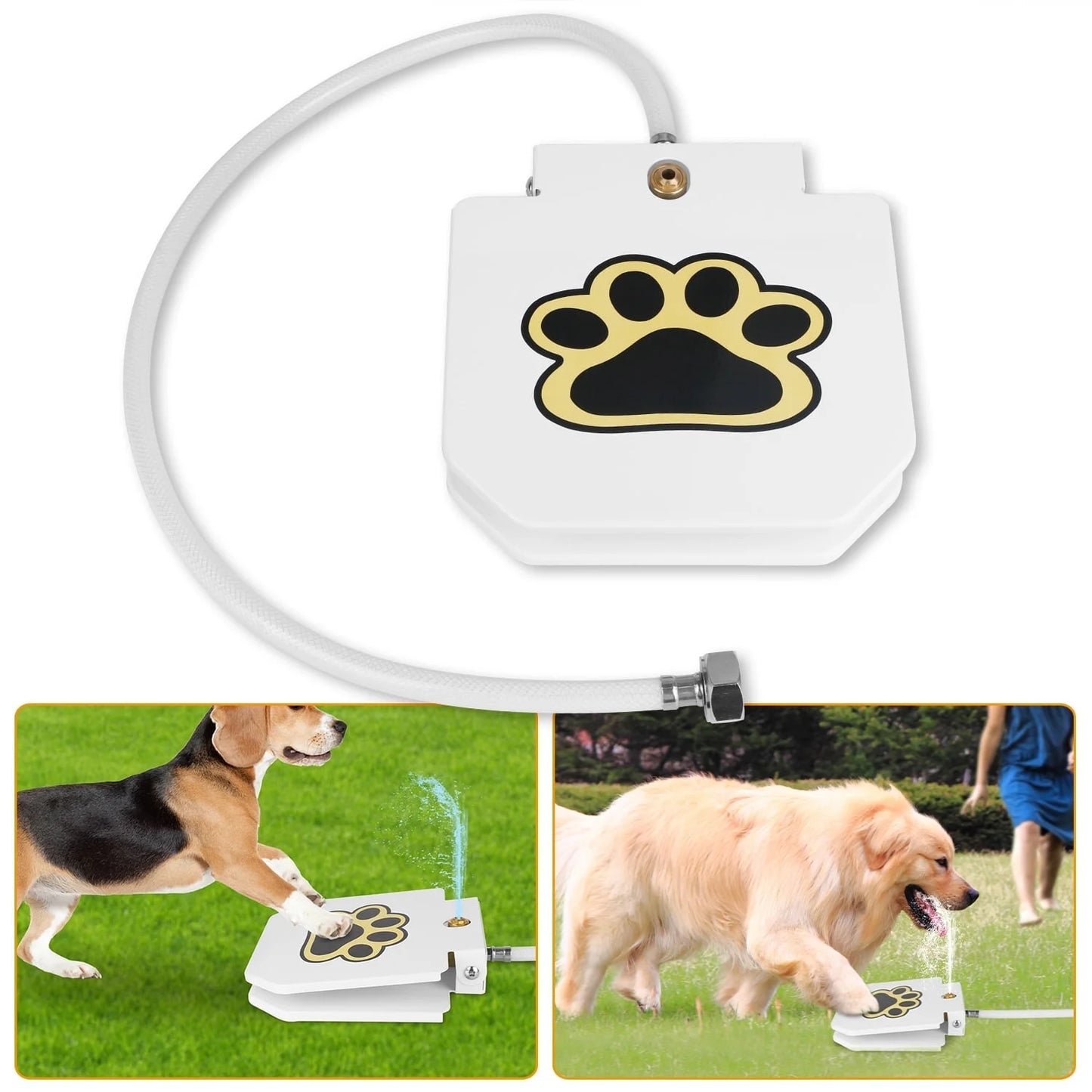 Moclever Dog Water Dispenser – Step-on Activated Outdoor Water Fountain for Dogs | Durable, Rustproof & Hygienic