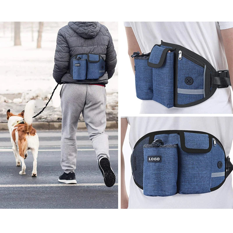 Dog Training Waist Bag – Hands-Free Outdoor Dog Leash & Treat Bag | Waterproof Nylon for Comfortable Dog Walks