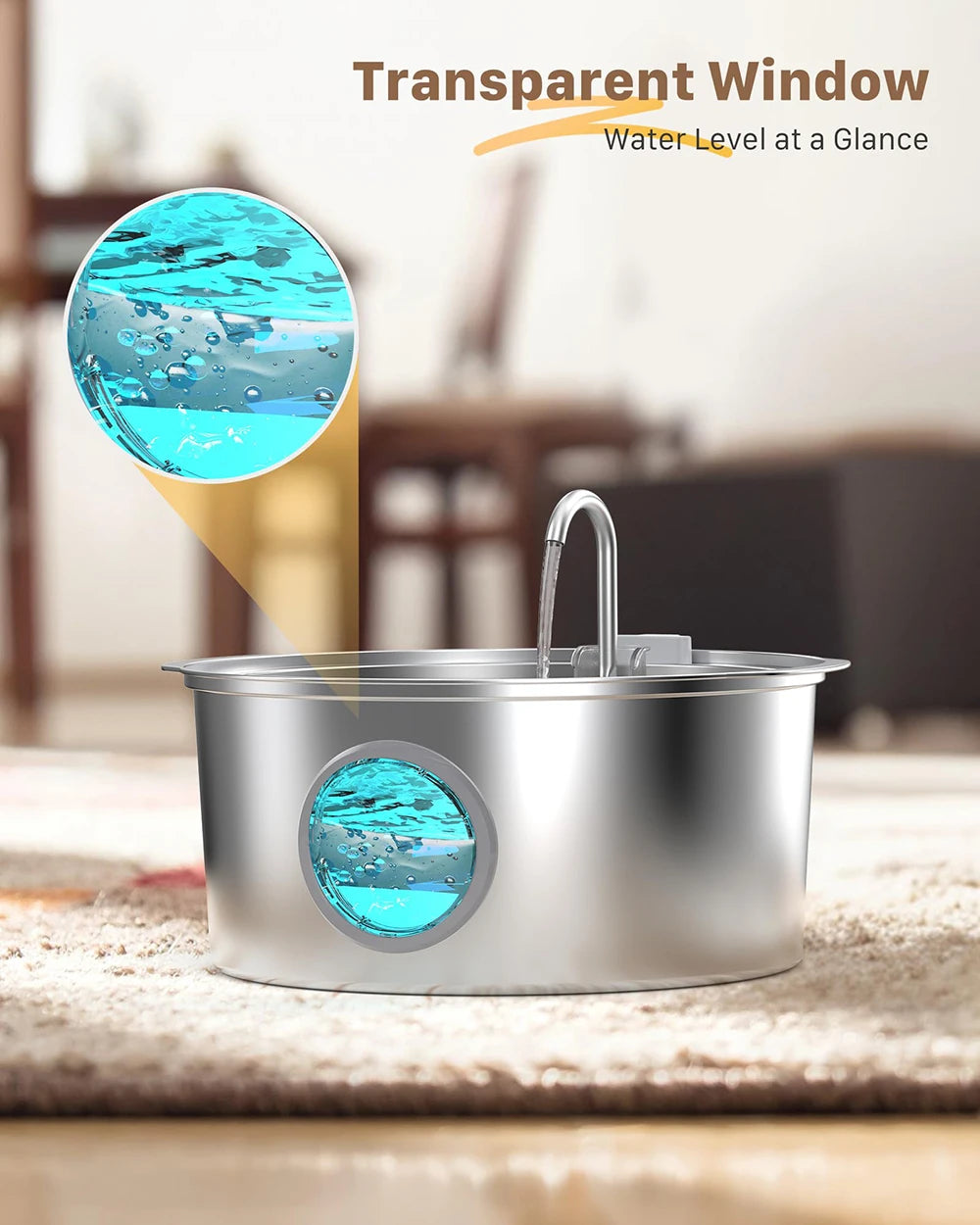 7L Large Capacity Stainless Steel Cat Water Fountain - Automatic Drink Feeder for Dogs and Cats
