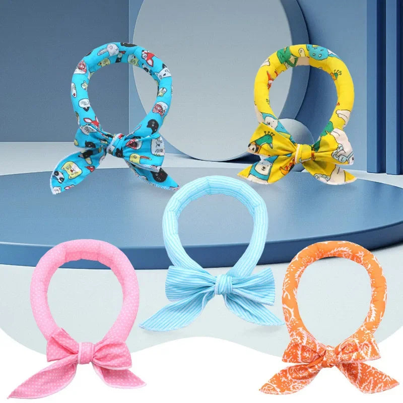 Pet Cooling Ice Scarf – Adjustable Cooling Collar for Dogs & Cats, Heatstroke Relief Towel