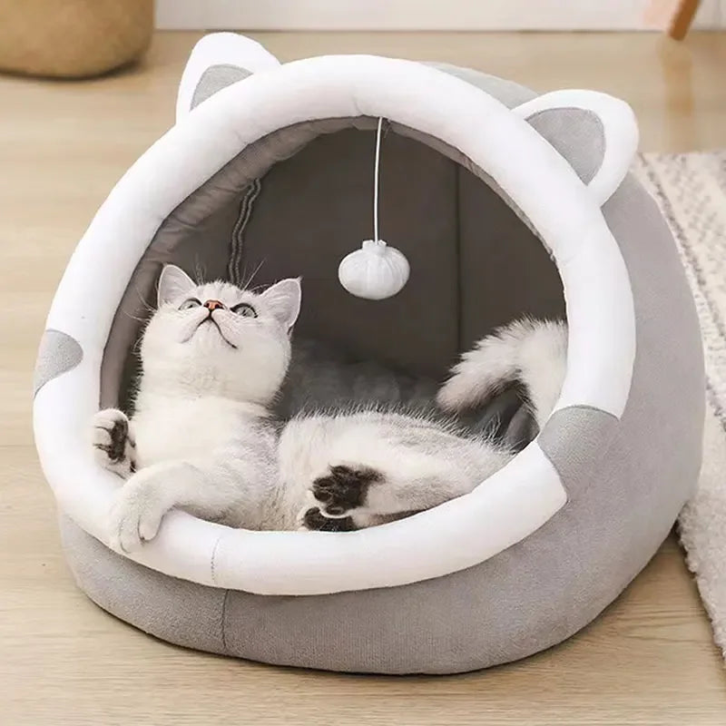 Pet Tent Cave Bed for Cats & Small Dogs – Self-Warming, Foldable & Washable Sleeping Bed