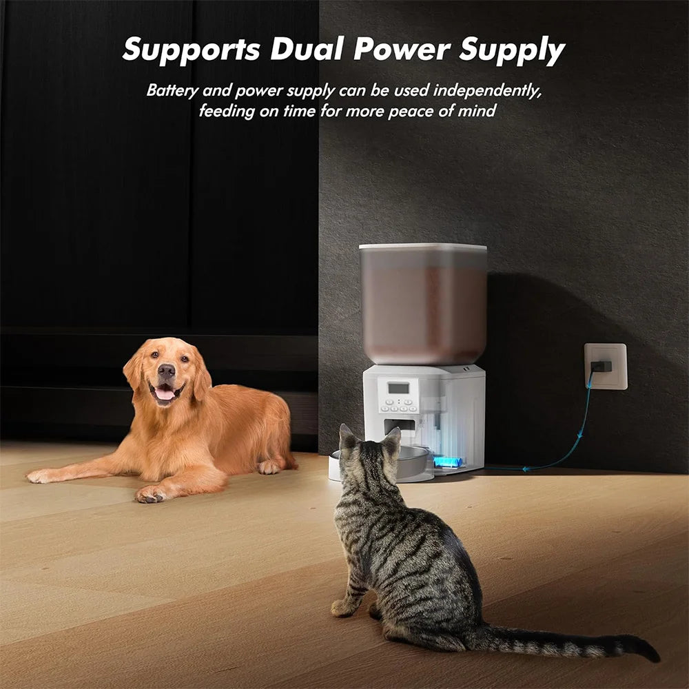 Automatic Dog & Cat Feeder 271oz | Smart Pet Food Dispenser with Key Control