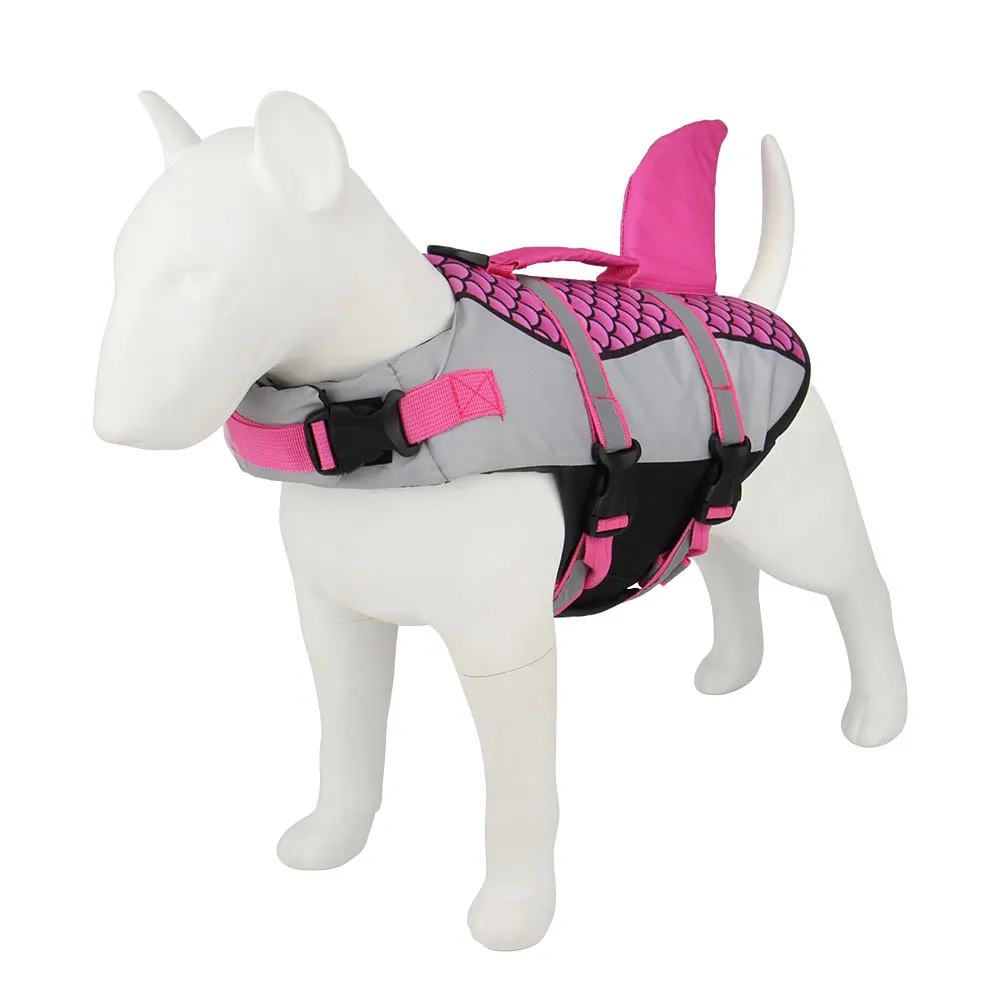 Scales Shark Swim Dog Clothes – Life Jacket Vest Harness for Pet Swimming | Adjustable, Comfortable, and Safe Swimwear for Dogs