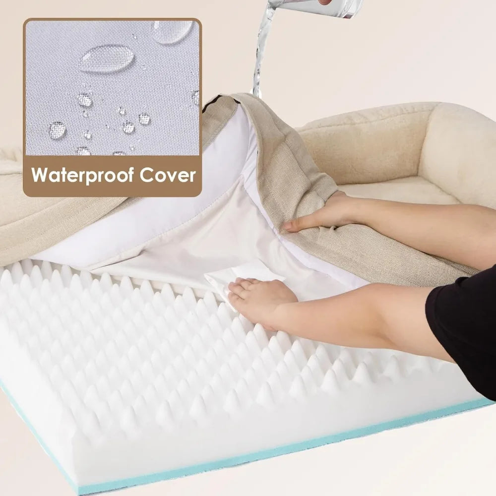 EHEYCIGA Orthopedic Dog Bed - Memory Foam Sofa Bed with Waterproof Protection for Dogs