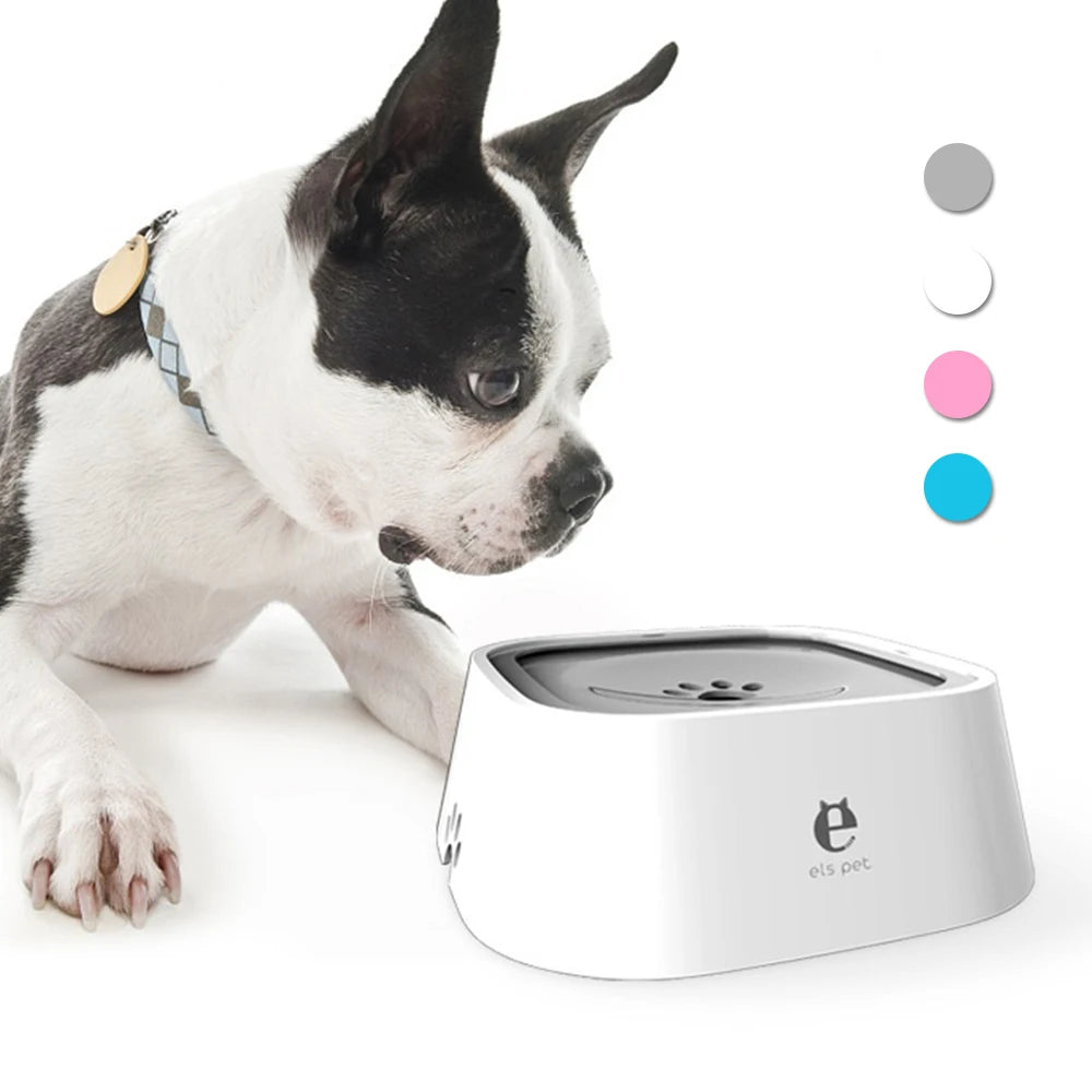 Pet Floating Water Bowl – 1.5L Anti-Spill Slow Drinking Feeder for Dogs & Cats