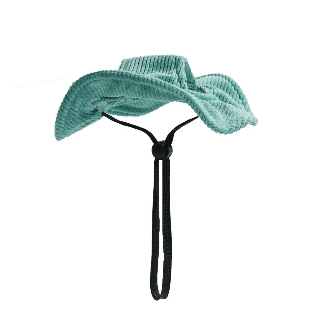 Pet Sun Hat with Ear Holes – Adjustable Cap for Dogs & Cats, Breathable Outdoor Sunhat