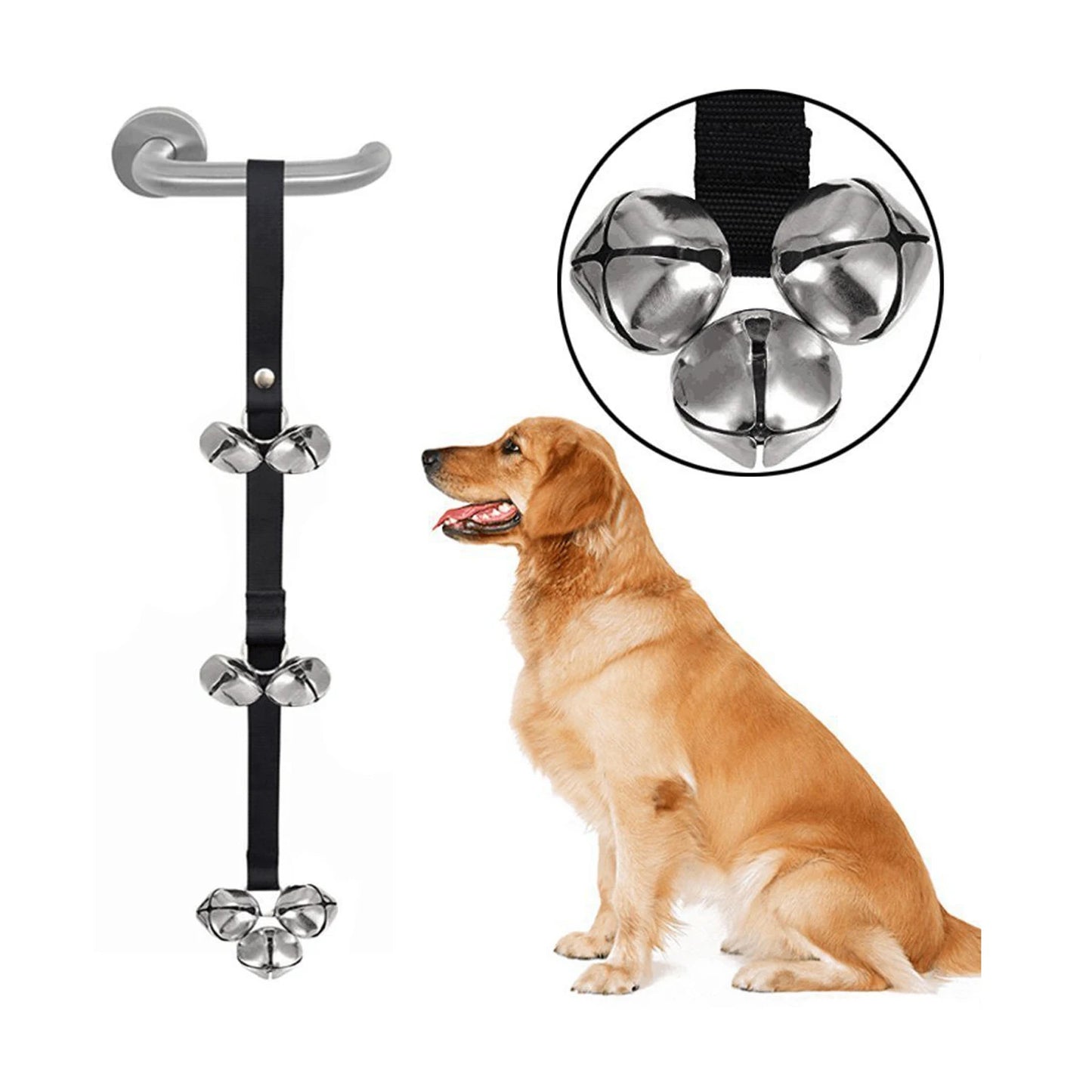 Pet Training Doorbell Rope for Dogs – Adjustable Length Dog Toilet Training Bells | Loud & Durable Metal Bells