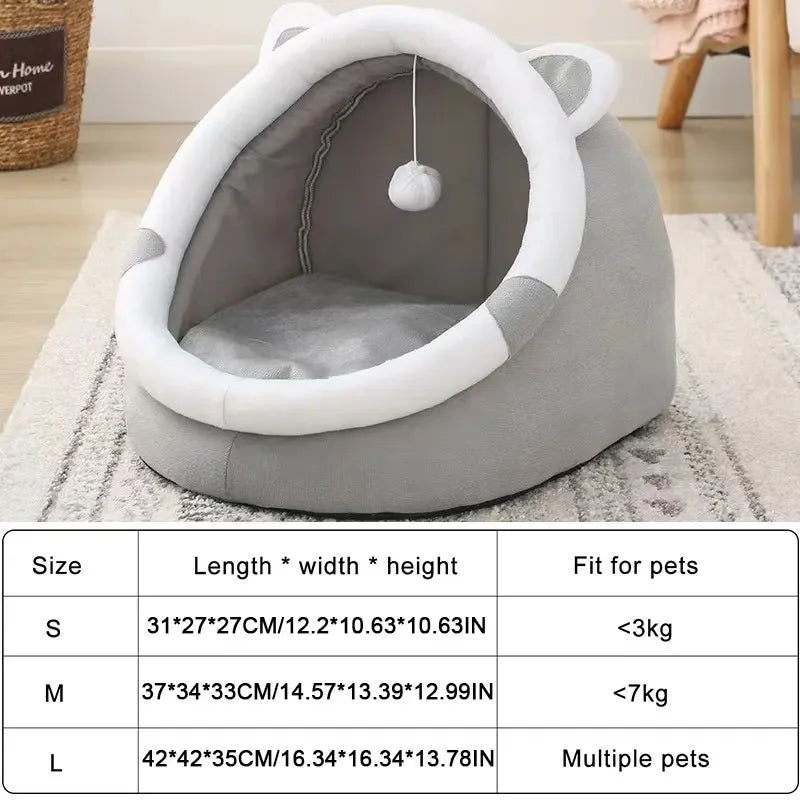 Pet Tent Cave Bed for Cats & Small Dogs – Self-Warming, Foldable & Washable Sleeping Bed