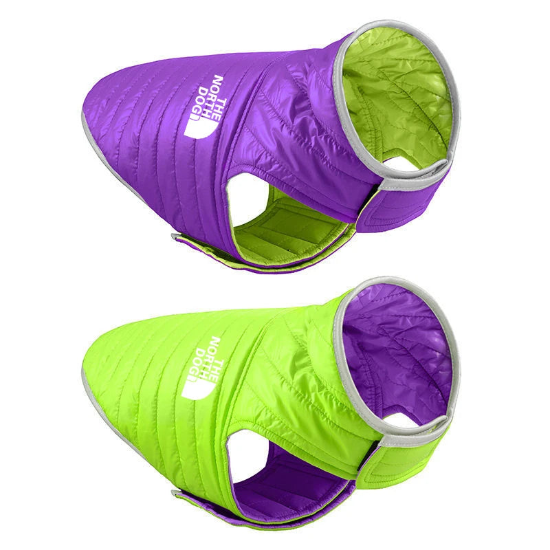 Double Sided Dog Coat – Winter Warm Pet Jacket for Small & Medium Dogs | Soft Nylon Vest for Chihuahua & Puppy Costumes