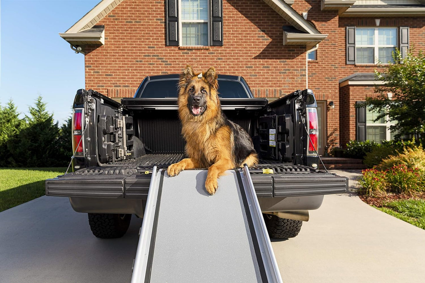 Telescoping Travel Ramp for Dogs – Adjustable & Portable Dog Ramp for SUVs, Trucks, Cars | Supports Pets Up to 300 lbs