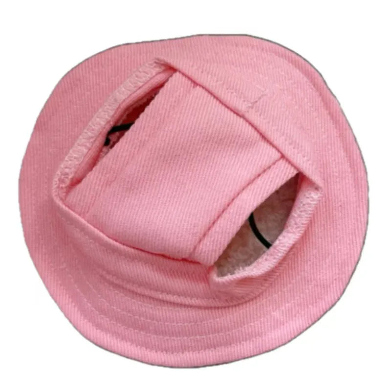 Cute Cat & Sm Dog Sun Hat – Visor Hat with Ear Holes for Pets, Outdoor Sun Protection