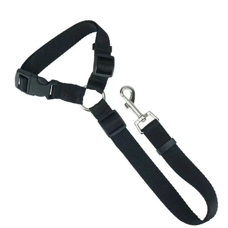 Adjustable Two-In-One Pet Car Seat Belt & Leash - Nylon Lead Harness for Dogs - Pet Safety Belt & Walking Collar